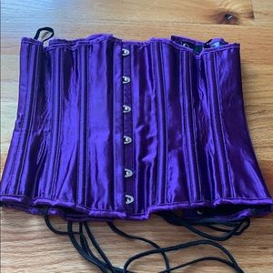 Purple corset hook and laceup Small